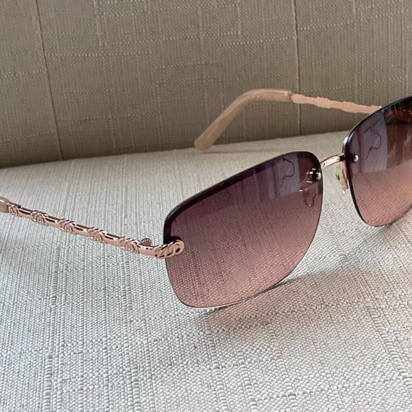 Guess Women Sunglasses GF0388 28T 66[]14 135 Eye Wear Gold Tone Half Rim Shades - Picture 8 of 11